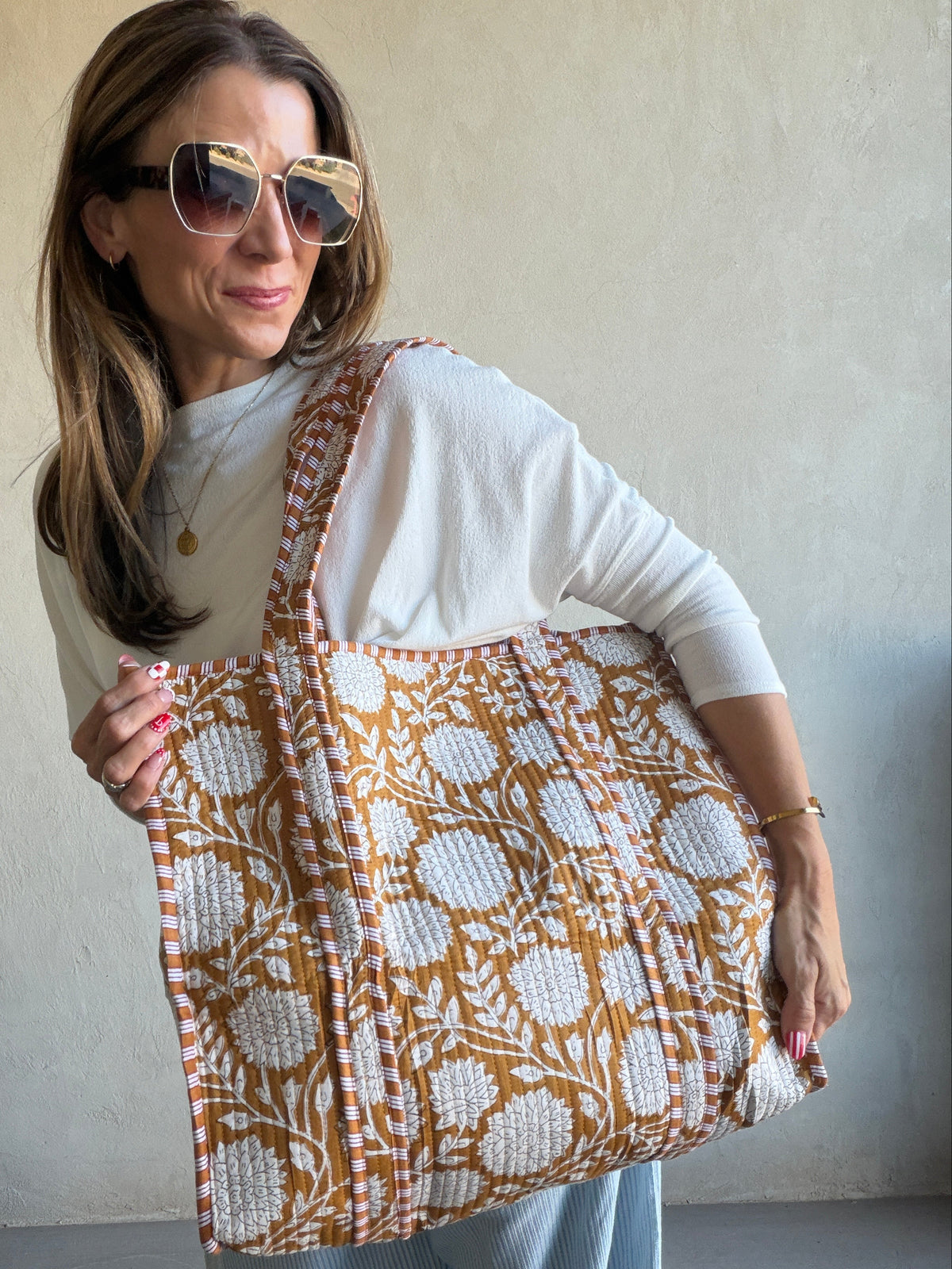 Annabeth Quilted Tote Bag