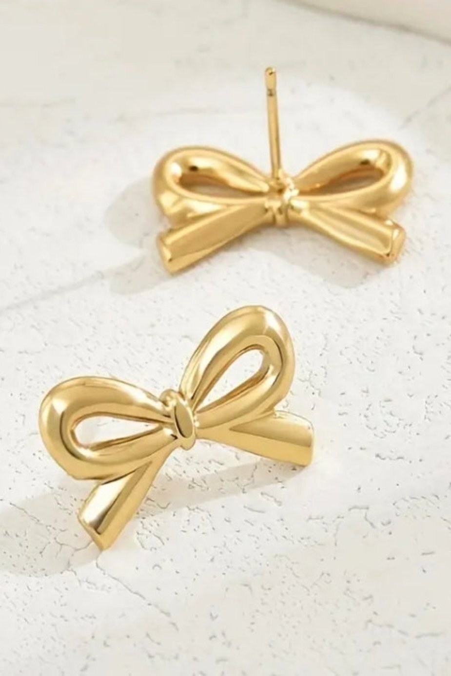 18K Gold Plated Bow Earrings