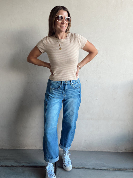 Tawni Textured Top in Tan