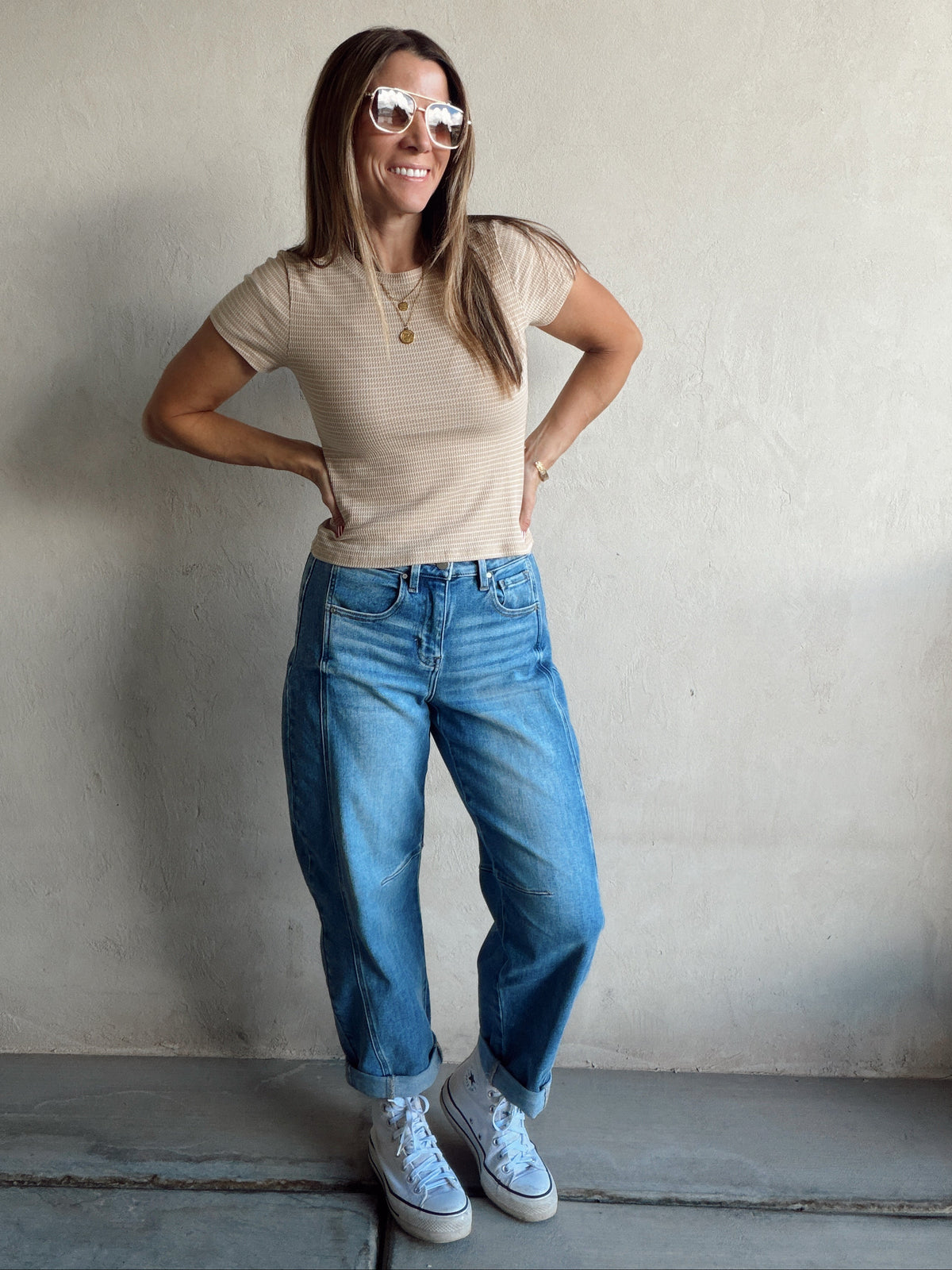 Tawni Textured Top in Tan