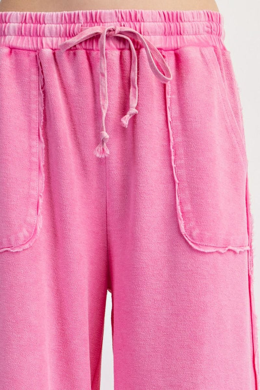 Wide Leg Palazzo Pants in Pink