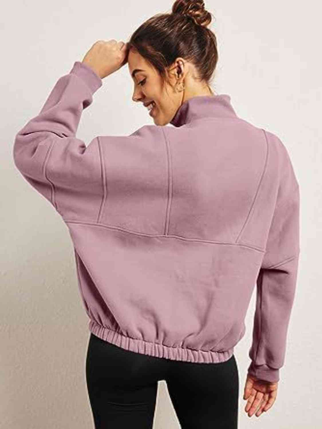 Half-Zip Long Sleeve Sweatshirt
